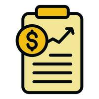 Financial planning board icon vector flat