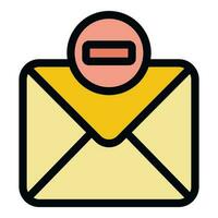 Blacklist mail icon vector flat