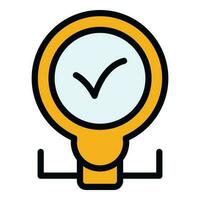 Mind smart lightbulb icon vector flat