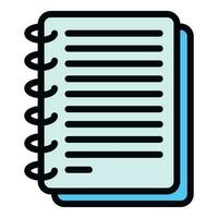 inteligente oficina cuaderno icono vector plano