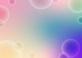 Colorful pastel bubble pattern circle dynamic banner presentation background vector