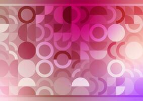 Gradient geometric pink circle soft line bauhaus pattern background vector