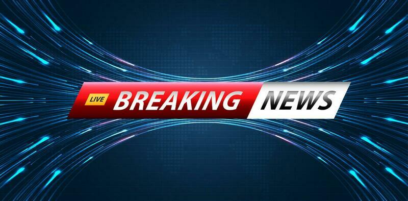 Breaking news background business or technology of world the template. breaking news text on dark blue with light effect. digital technology, TV news show broadcast. vector design.