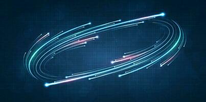 Blue light streak, fiber optic, speed line, futuristic background for 5g or 6g technology wireless data transmission, high-speed internet in abstract. internet network concept. vector design.