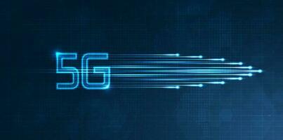 racha de luz azul, fibra óptica, línea de velocidad, fondo futurista para transmisión de datos inalámbrica de tecnología 5g o 6g, Internet de alta velocidad en abstracto. concepto de red de Internet. diseño vectorial vector