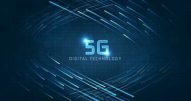 racha de luz azul, fibra óptica, línea de velocidad, fondo futurista para transmisión de datos inalámbrica de tecnología 5g o 6g, Internet de alta velocidad en abstracto. concepto de red de Internet. diseño vectorial vector