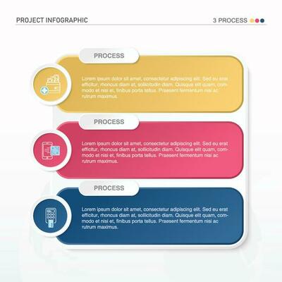 Infographic design element and number 3 options.