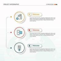 infografía diseño elemento y número 3 opciones vector