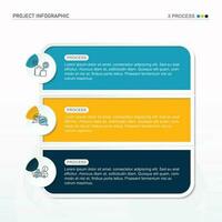 infografía diseño elemento y número 3 opciones vector