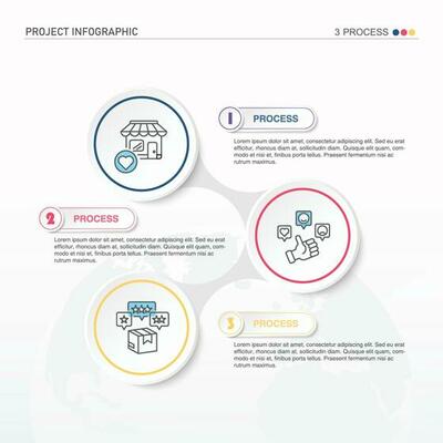Infographic design element and number 3 options.