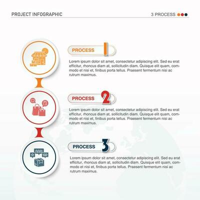 Infographic design element and number 3 options.