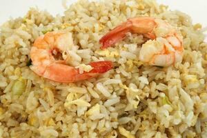 Thai style prawn seafood fred rice photo