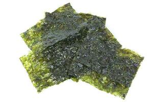 Deep Fried Green Seaweed Thin Chips Crispy Snack photo