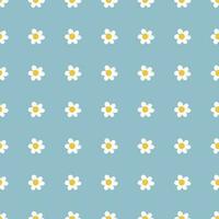 Seamless pattern with daisy flowers. Soft colors minimalistic retro background. Y2K style flower print. Cute groovy vector illustration.