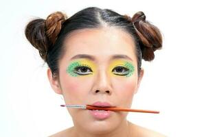 Asian Woman Fashion Makeup photo