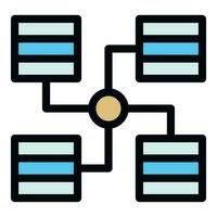 Cybersecurity network icon vector flat