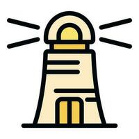 Brainstorming lighthouse icon vector flat