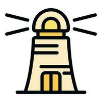 Brainstorming lighthouse icon vector flat