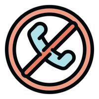 Blacklist reject call icon vector flat