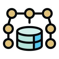 Server computer icon vector flat
