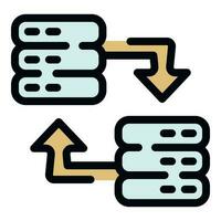 Change data server icon vector flat