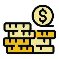 Money help icon vector flat