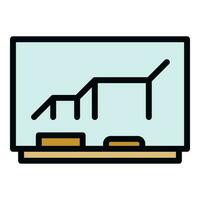 Smart office conference icon vector flat