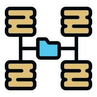 Filter server network icon vector flat