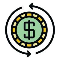 Money exchange icon vector flat