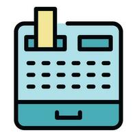 Cash machine icon vector flat