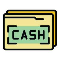 Pay cash icon vector flat