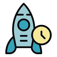 Launch startup icon vector flat