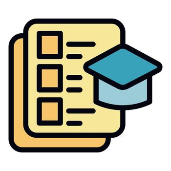 Study realization icon vector flat