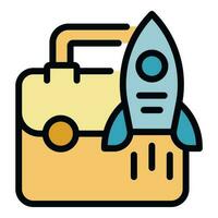 Business startup icon vector flat