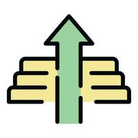 Growth realization icon vector flat
