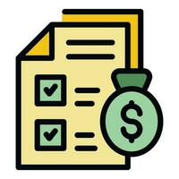 Bank reserves papers icon vector flat