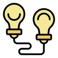 Idea realization icon vector flat