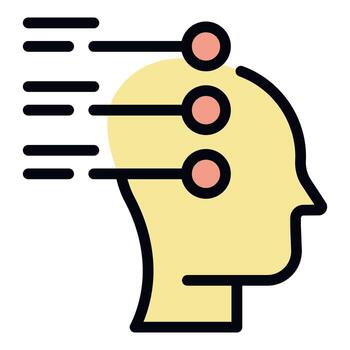 Self realization icon vector flat