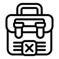 Case bag icon outline vector. Work process vector