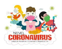 mejor formas a lucha novela coronavirus incluso lavar manos, poner en máscara y utilizar desinfectante rociar, salud promoción ilustración para covid-19 en garabatear estilo vector