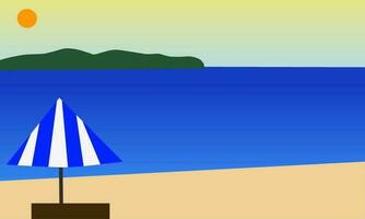 summer beach scene background design vector