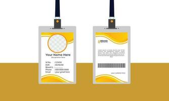 Stylish modern corporate business id card design vector