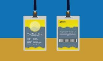 Golden color abstract business id card design vector