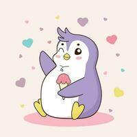 Cute Penguin Illustration vector