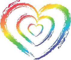 Rainbow Heart Illustration vector