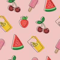 Pink Summer Pattern vector