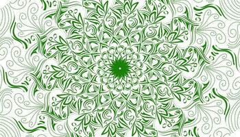 Green mandala motif decoration illustration vector