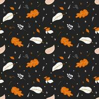 Seamless pattern on black background. vector