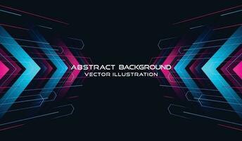 Abstract modern hight speed light arrow line technology effect on black background vector