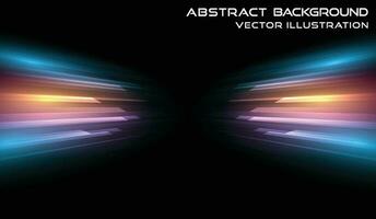 Modern abstract highspeed light motion effect on black background vector illustration